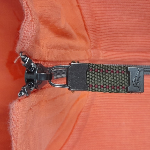 Tommy Bahama Zipped Sweater Large Orange #131 - Picture 3 of 6